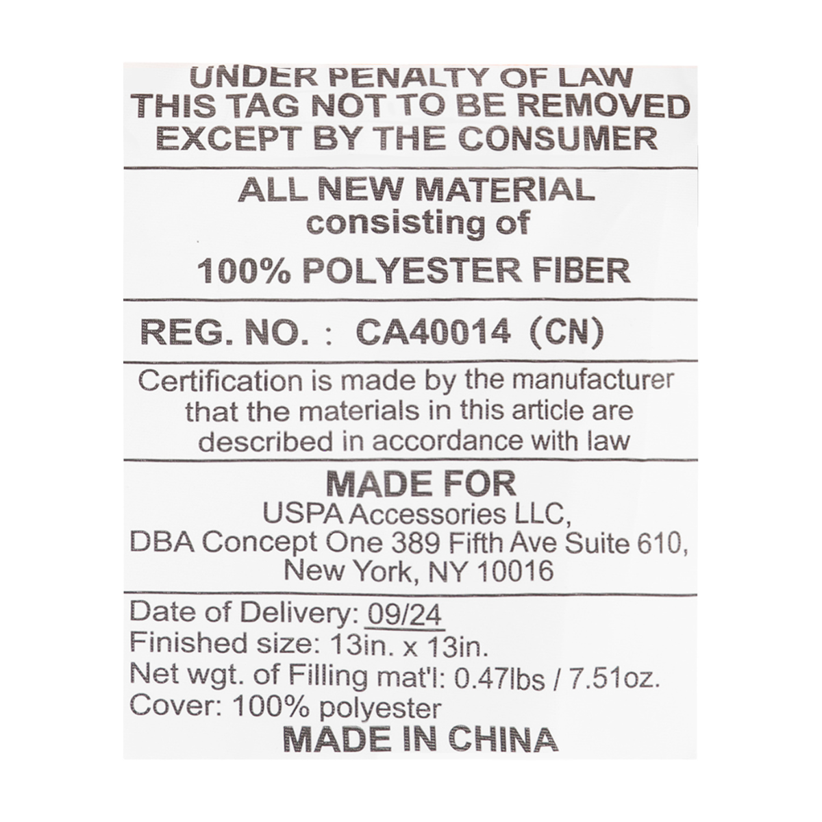 Orange South Park Kenny Hooded Travel Neck Pillow Tag