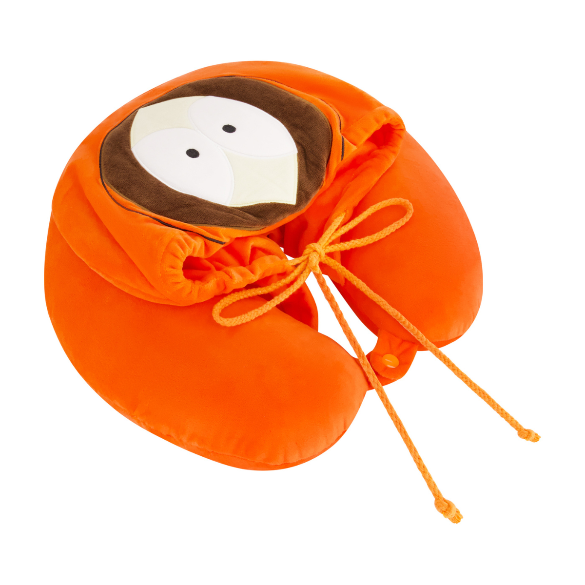 Orange South Park Kenny Hooded Travel Neck Pillow Tied