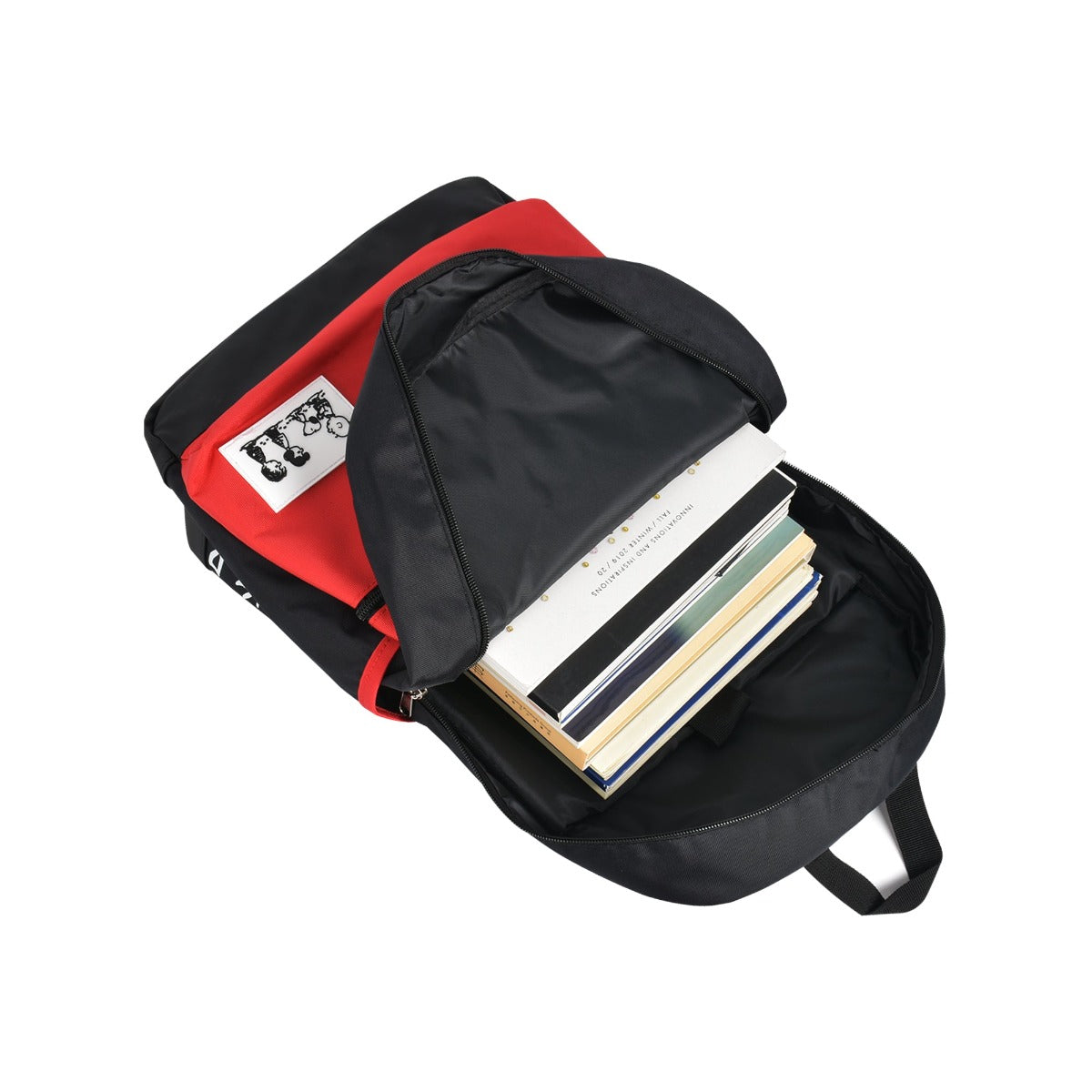 Black red Ful Peanuts Snoopy Charlie Brown Woodstock backpack backpacks for traveling kids and adults