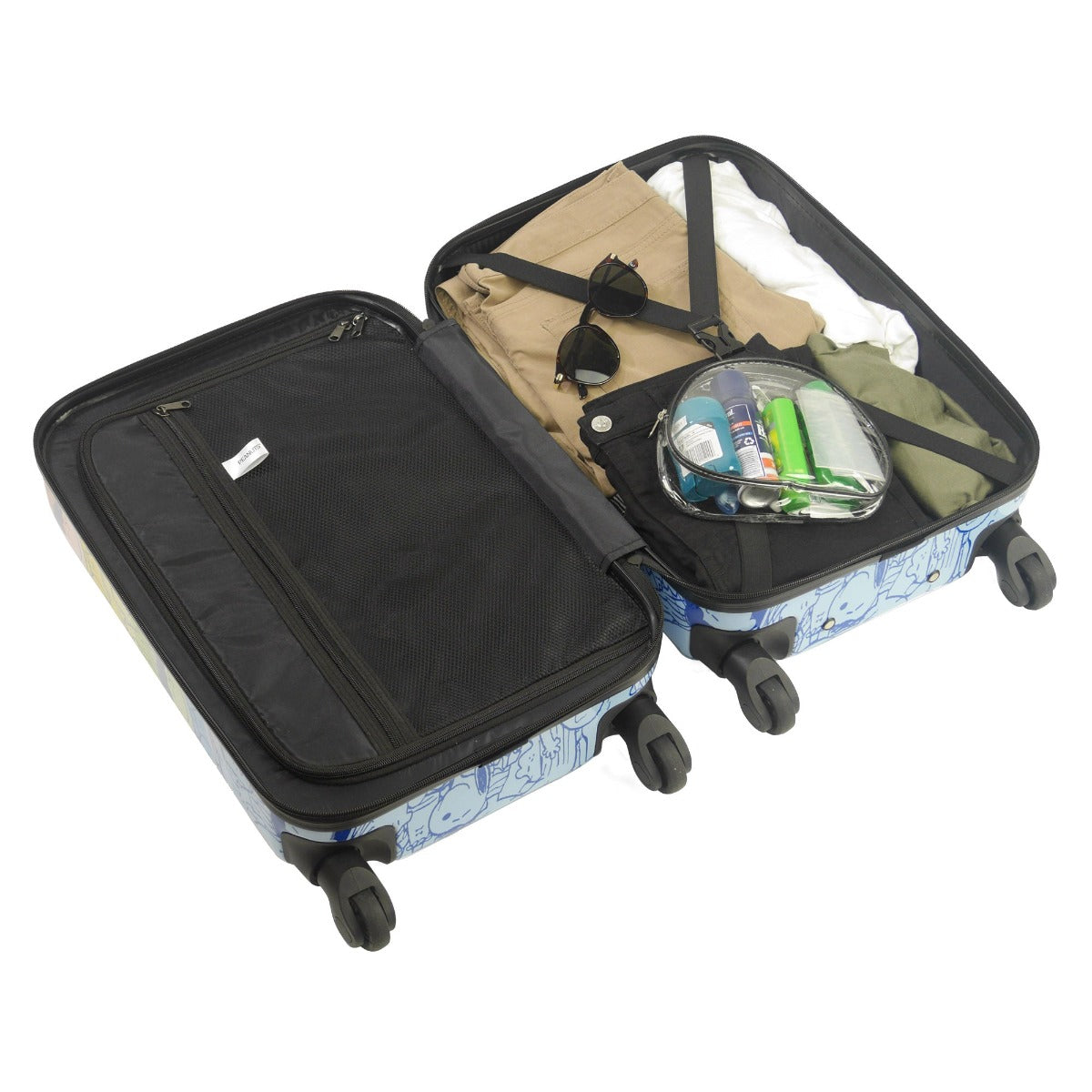 Peanuts rainbow 21 inch carry on hardside spinner suitcase - best luggage for traveling