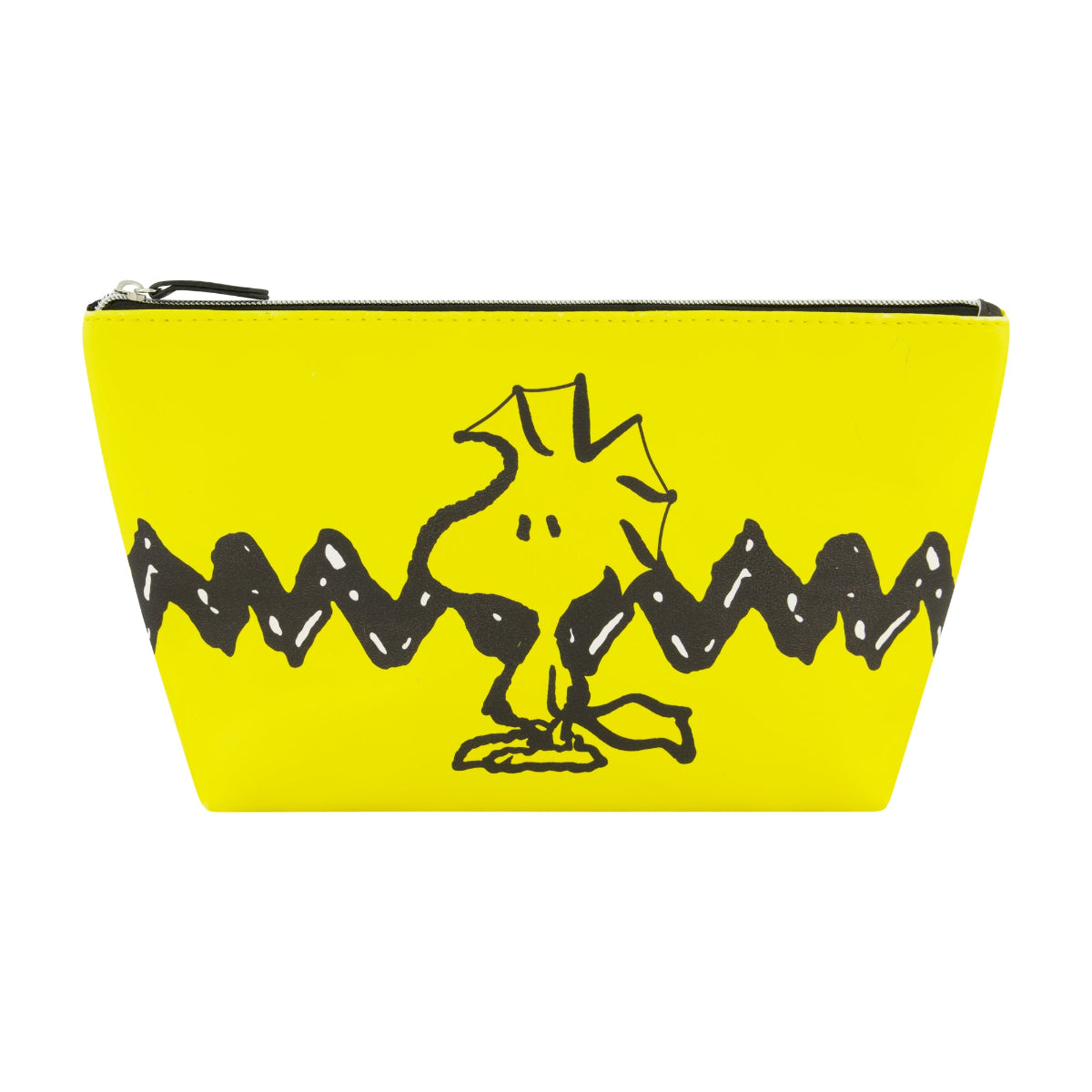 Peanuts Woodstock cosmetic bag! Featuring a bright yellow design with Woodstock