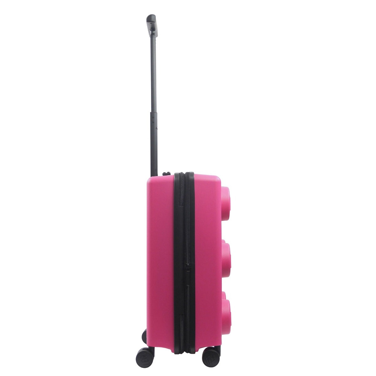 Pink Lego Signature Brick 2X3 trolley expandable 22" suitcase - best carry-on hardshell rolling luggage