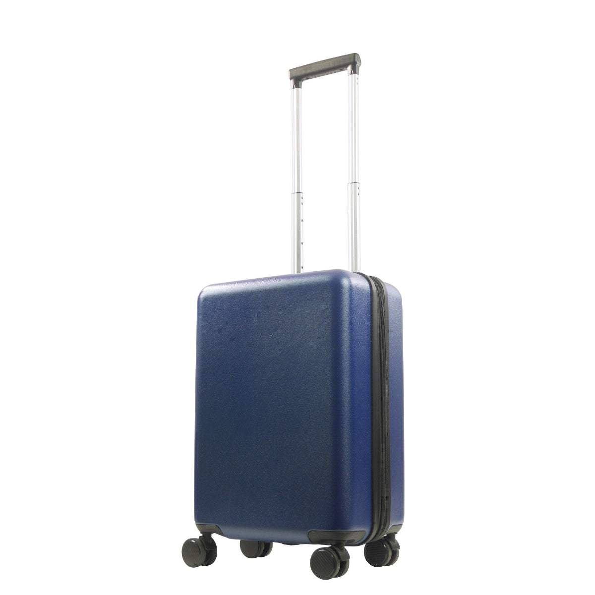 REVOLUTION 22.5" blue carry-on luggage spinner suitcase. This sleek and durable carry-on features a hard-shell exterior to protect your essentials.