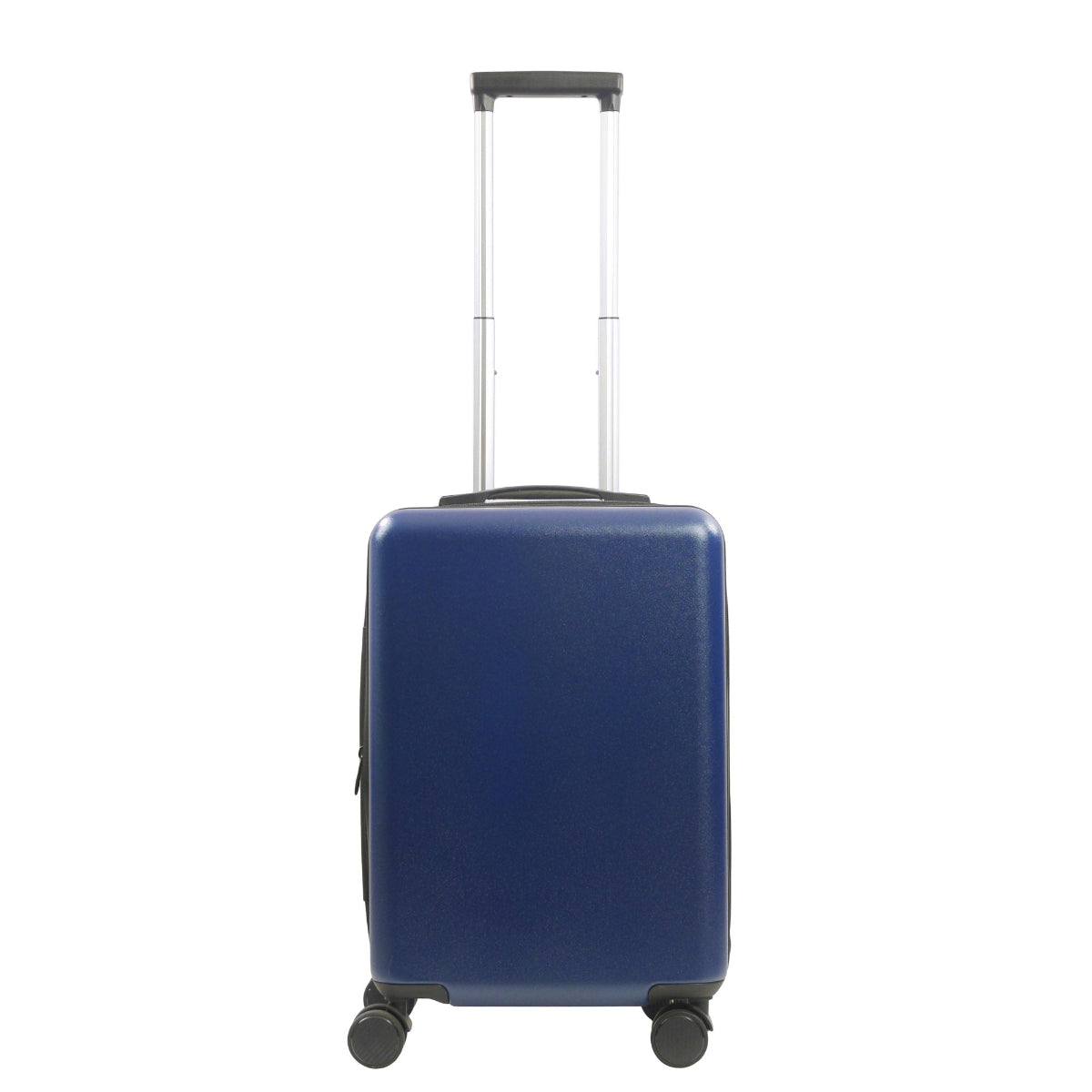 REVOLUTION 22.5" blue carry-on luggage spinner suitcase. This sleek and durable carry-on features a hard-shell exterior to protect your essentials.