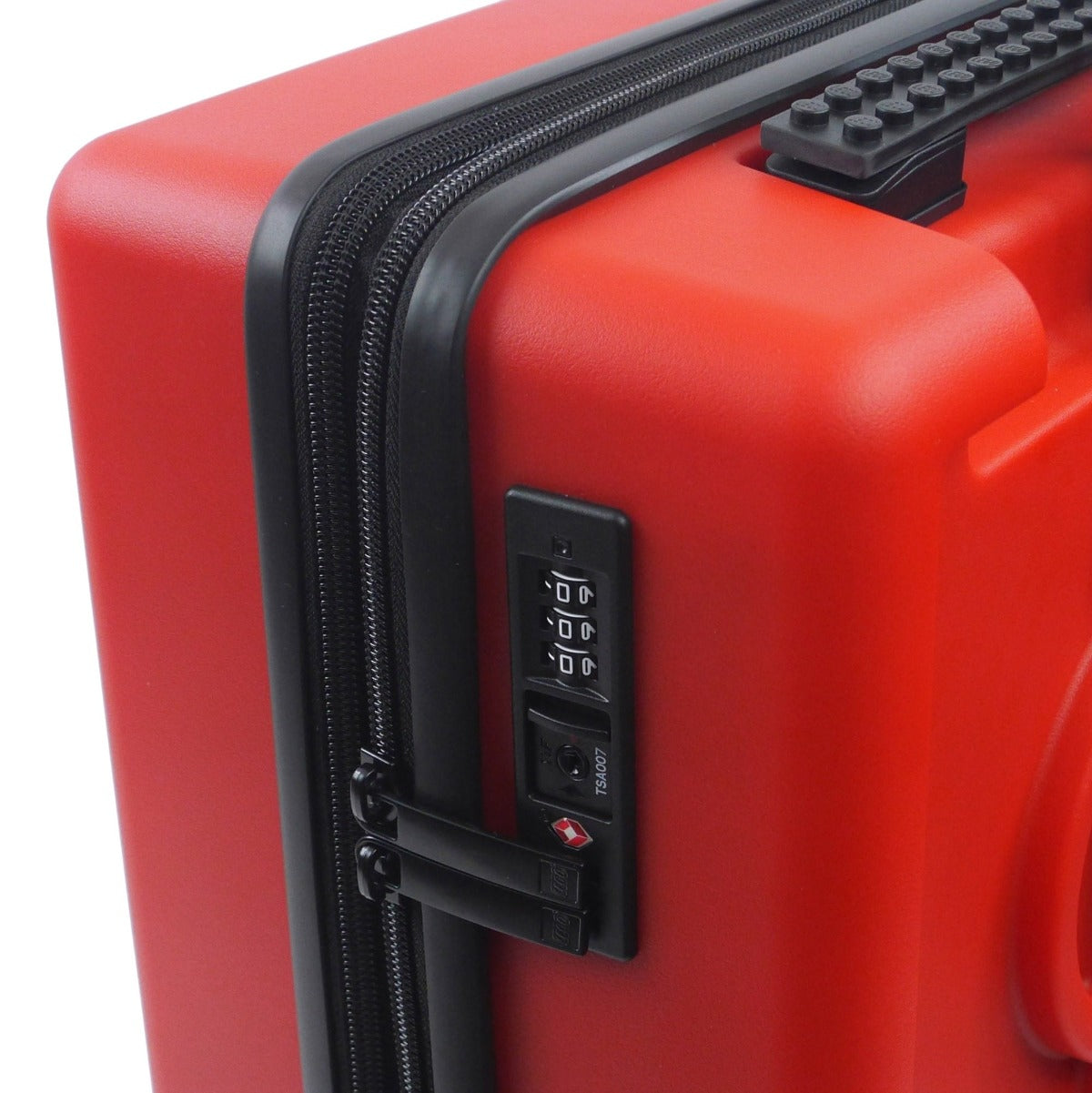 Red Lego Signature Brick Trolley 22-inch carry-on hardshell rolling luggage