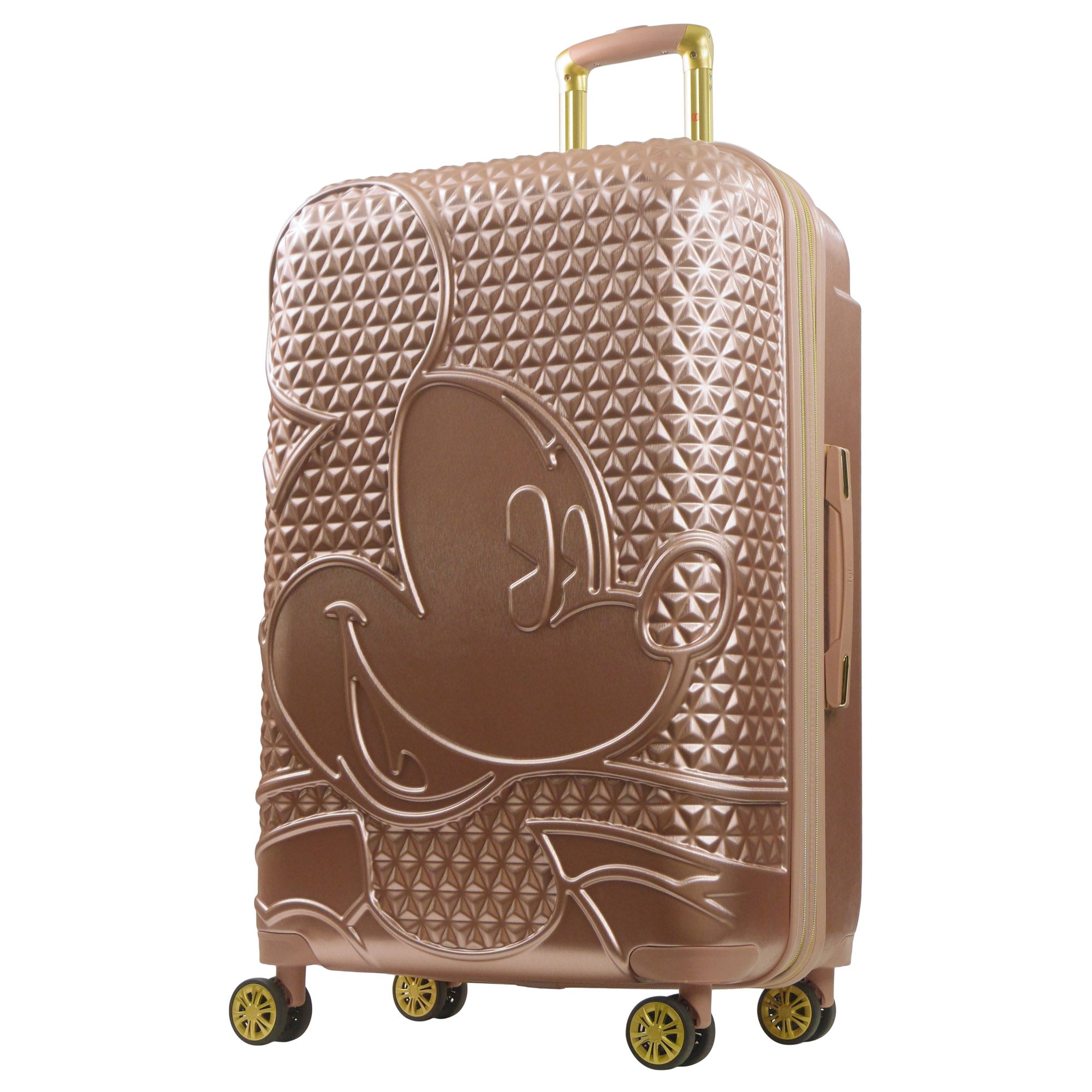 Mickey Mouse Rolling Luggage FŪL Disney Suitcase 30" Rose Gold