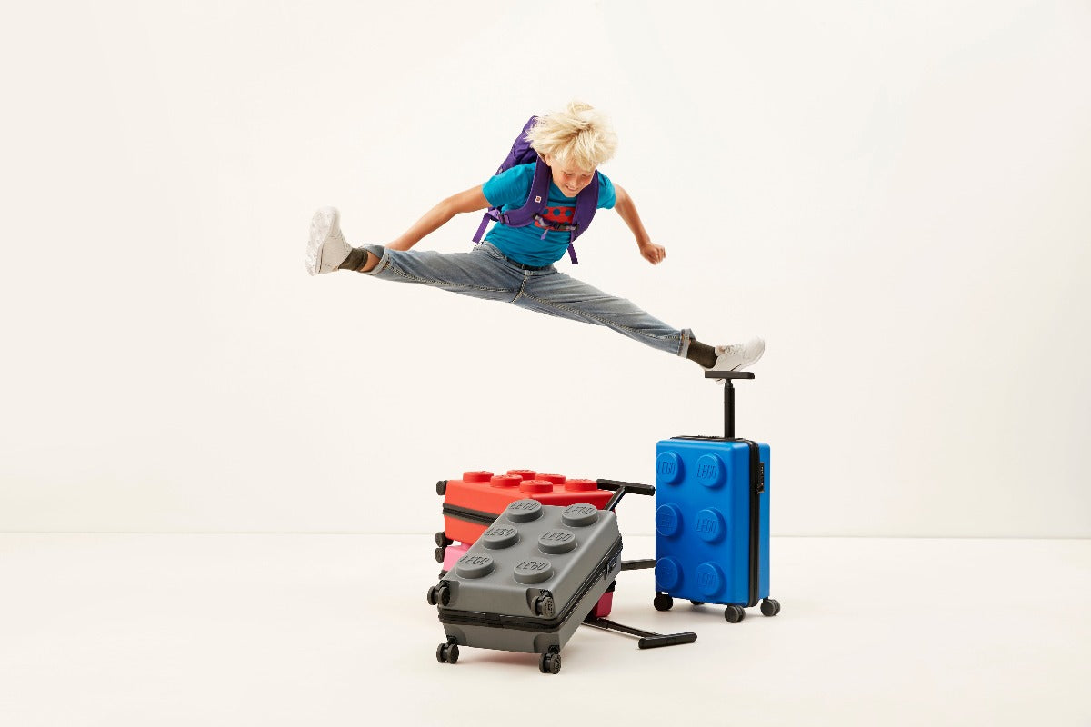 Pink Lego Signature Brick 2X3 trolley expandable 22-inch luggage - best carry-on spinner suitcase