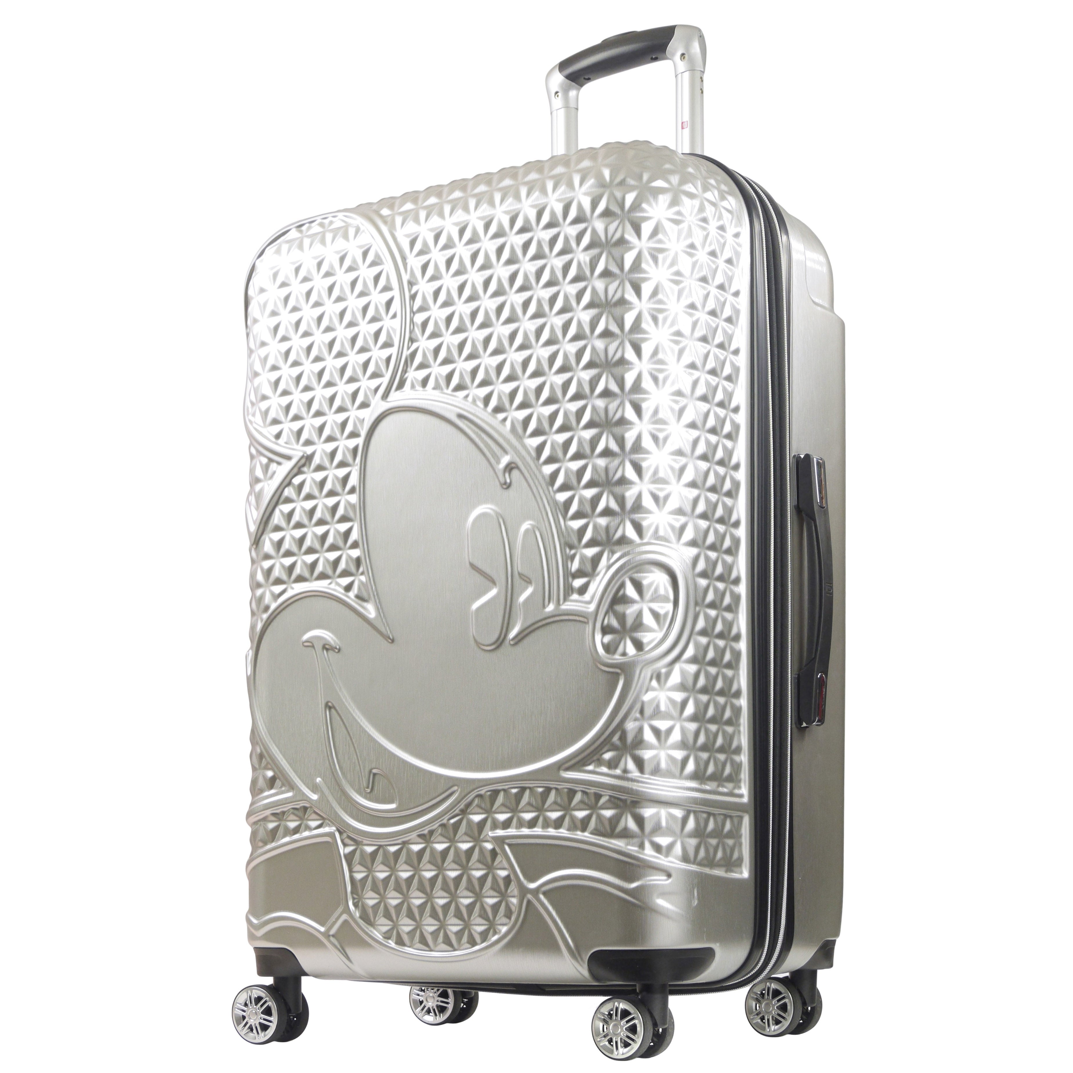 Mickey Mouse Rolling Luggage FŪL Disney Suitcase 30" Silver