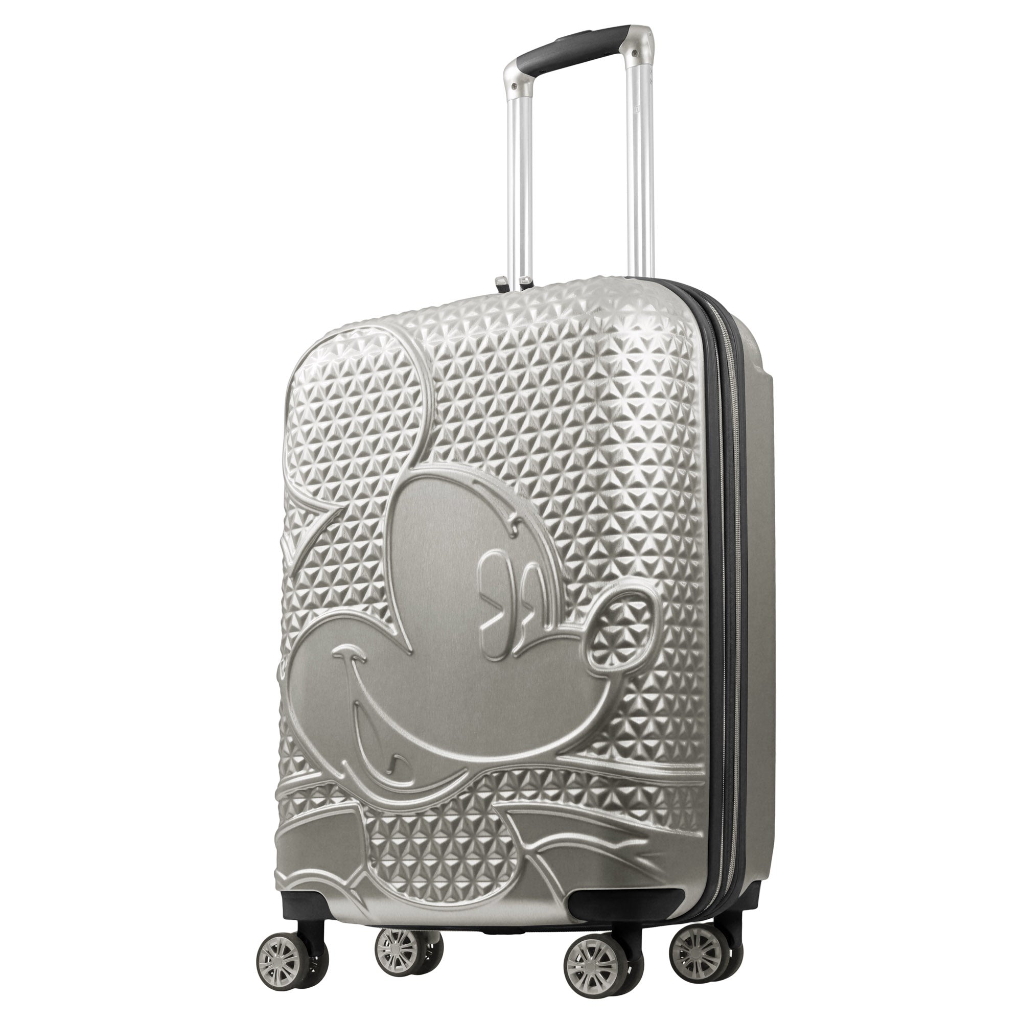 Mickey Mouse Rolling Luggage FŪL Disney Luggage 26" Silver