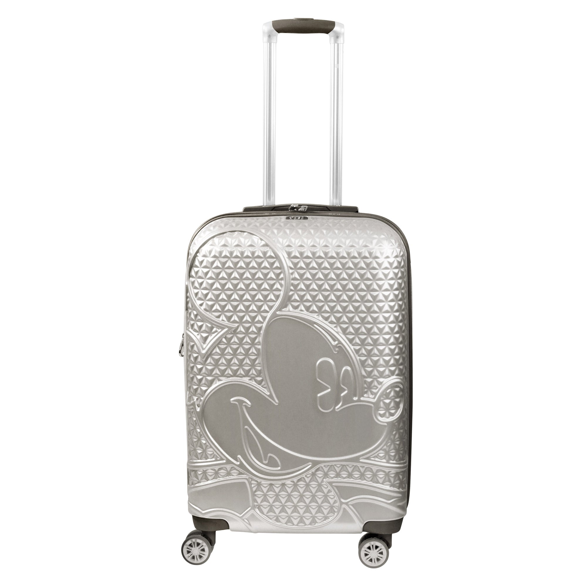 Mickey Mouse Rolling Luggage FŪL Disney Luggage 26" Silver