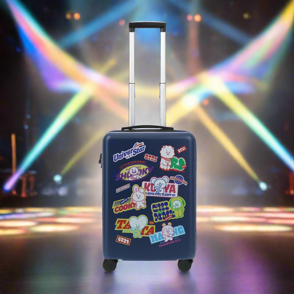 BT21 22.5" Navy Carry-On Suitcase Luggage
