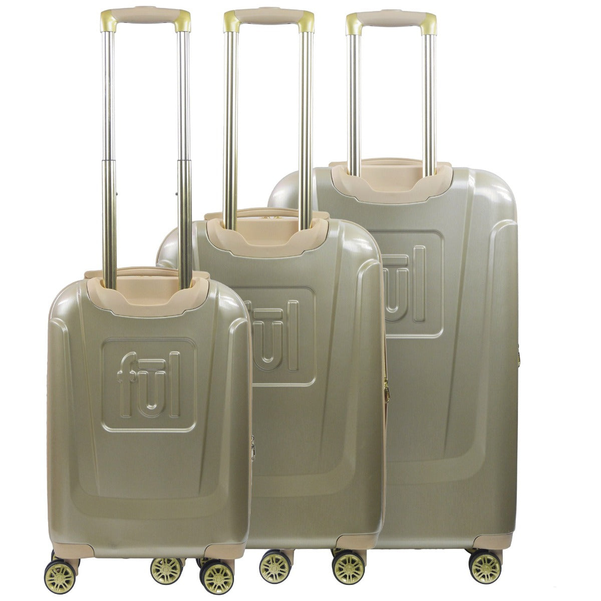 Taupe Ful Disney Minnie Mouse rolling luggage 3 piece set - best suitcase sets for family