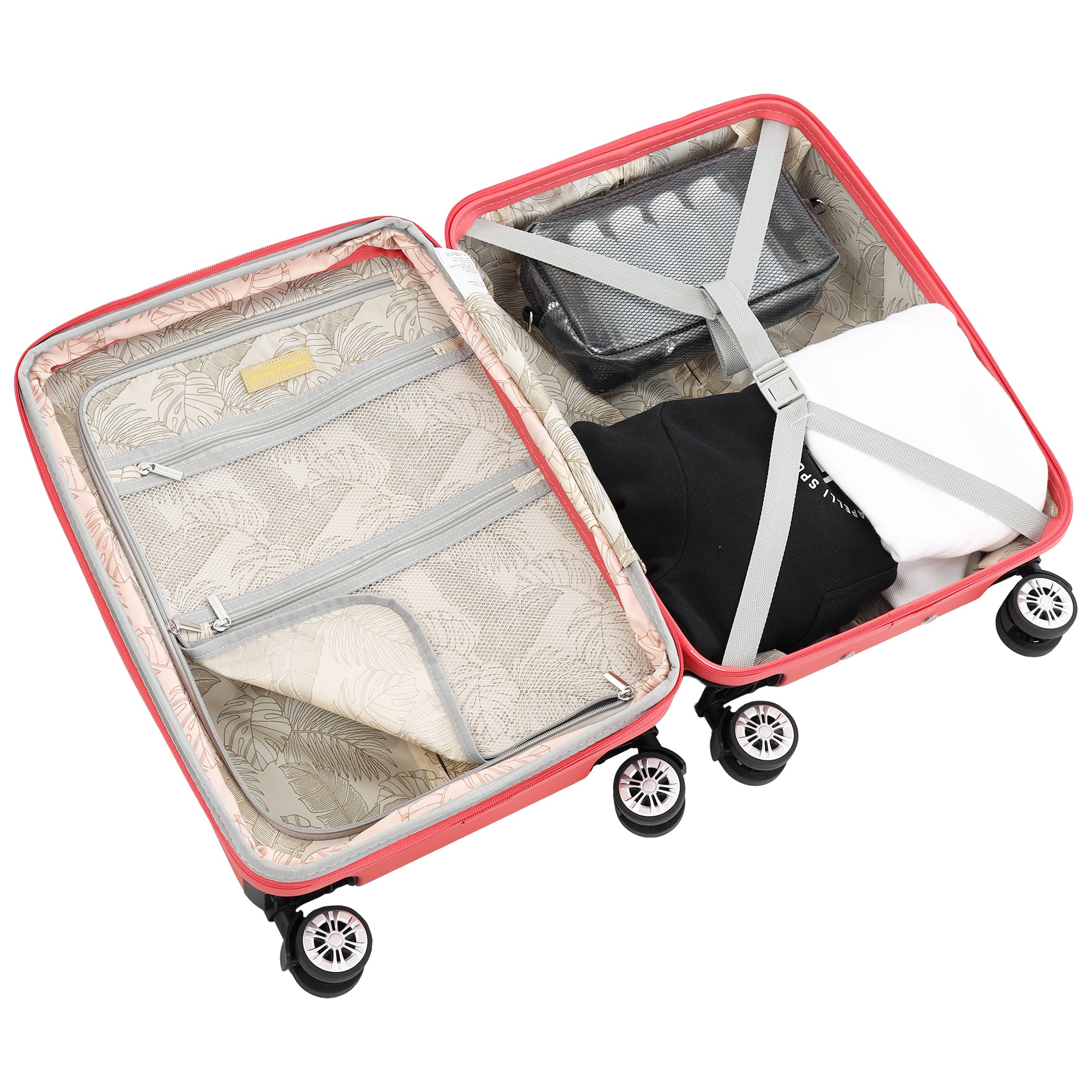 Tommy Bahama 21.5" Carry-On Hardside Spinner Luggage with 3D Pineapple