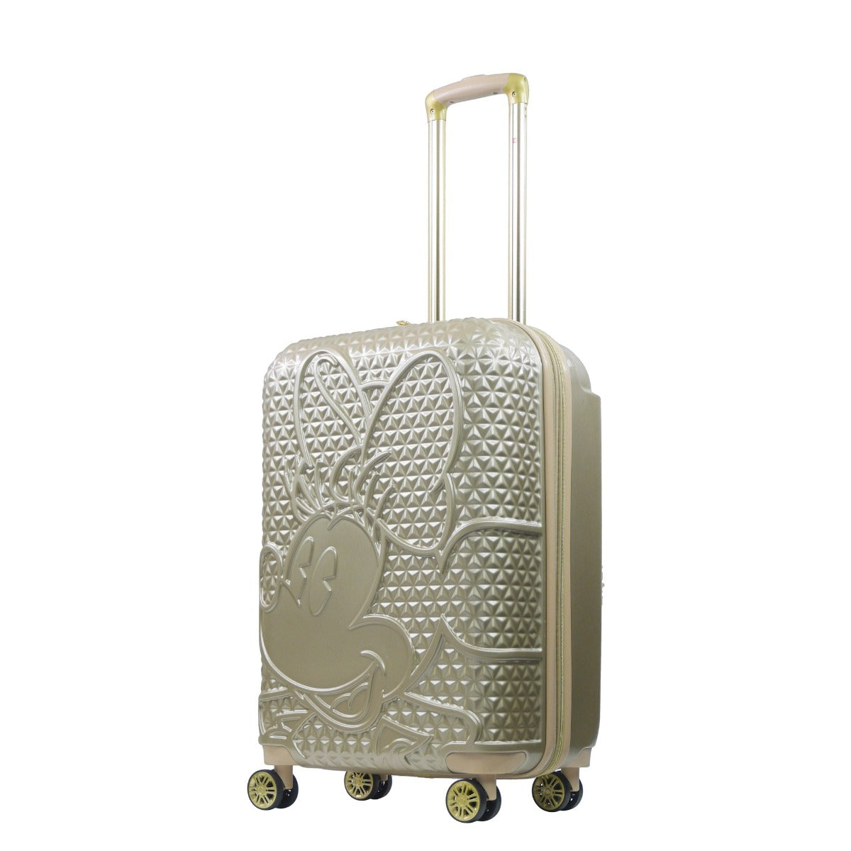 Taupe Ful Disney Minnie Mouse 25" checked luggage hardside spinner suitcase