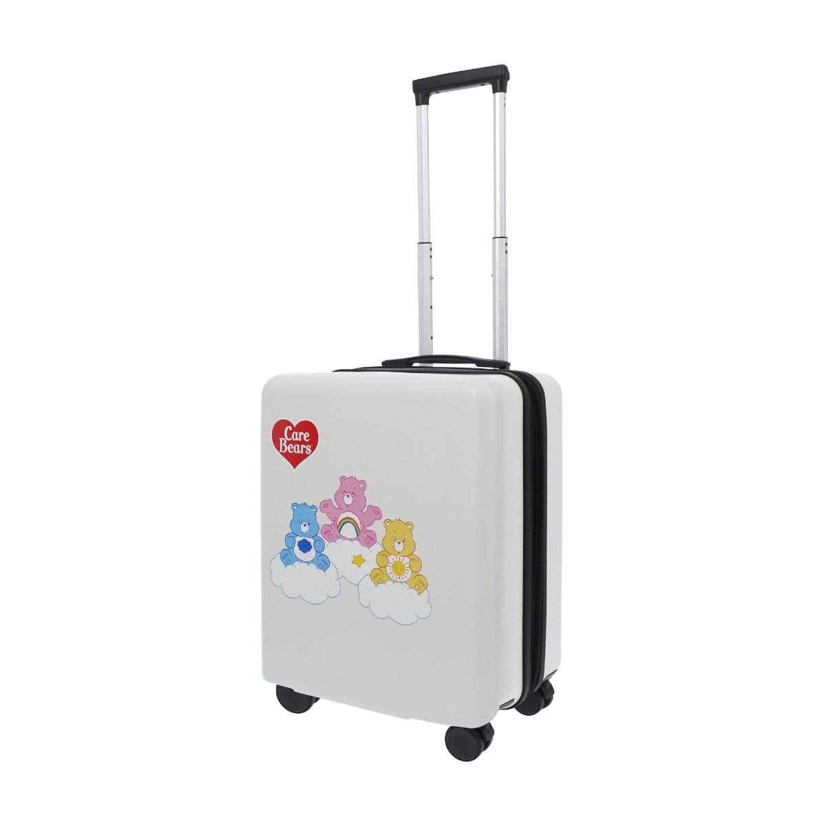 White Cloudco Care Bears 22.5" carry-on spinner suitcase rolling luggage by Ful