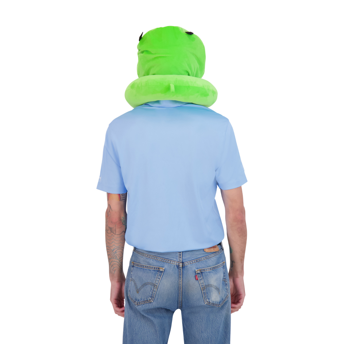 Neon Green Ful GIR Hooded Travel Neck Pillow with ears
