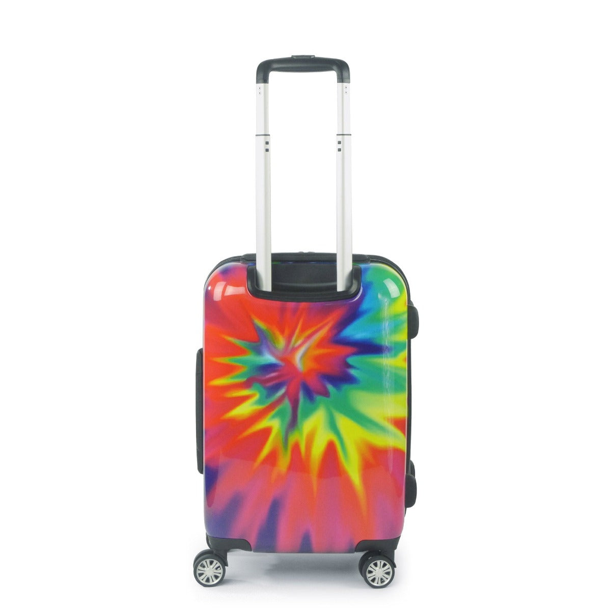 22" tie dye Rainbow Swirl Hard Sided Spinner Suitcase Rolling Luggage 