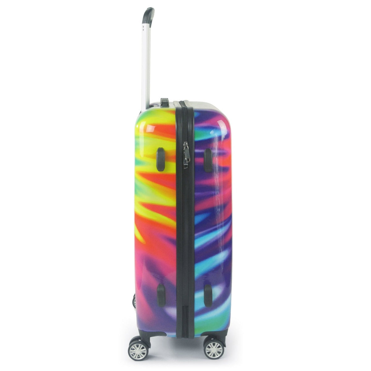 Tie-dye Rainbow Swirl 24" FŪL Spinner Rolling Suitcase Checked Luggage