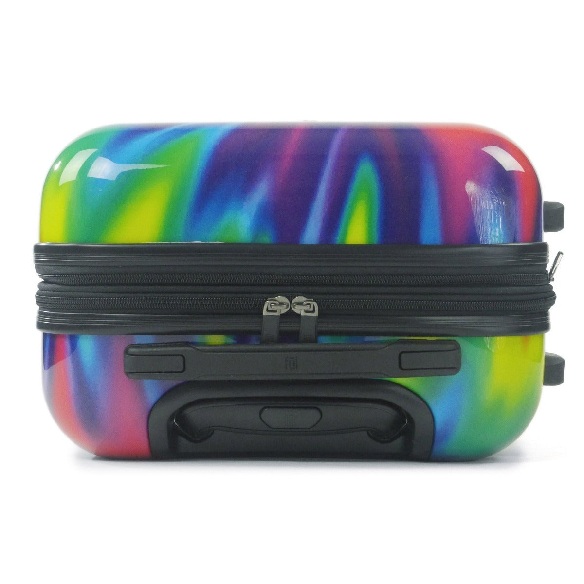 Ful Hard sided Tie dye rainbow swirl 28" spinner rolling suitcase checked luggage