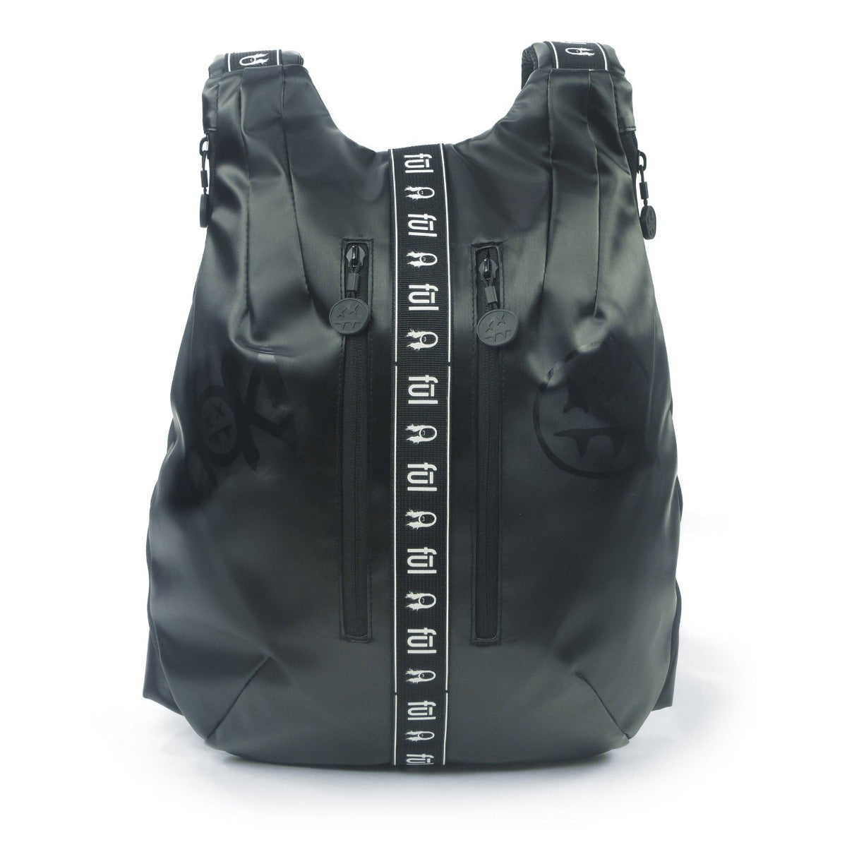 black leather backpack sale Steve Aoki Official Fang Official Slouchy Backpack