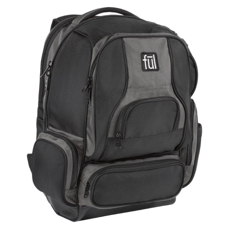 Ful Big Easy 17" water-resistant laptop backpack gray and black - best travel backpacks for men and women