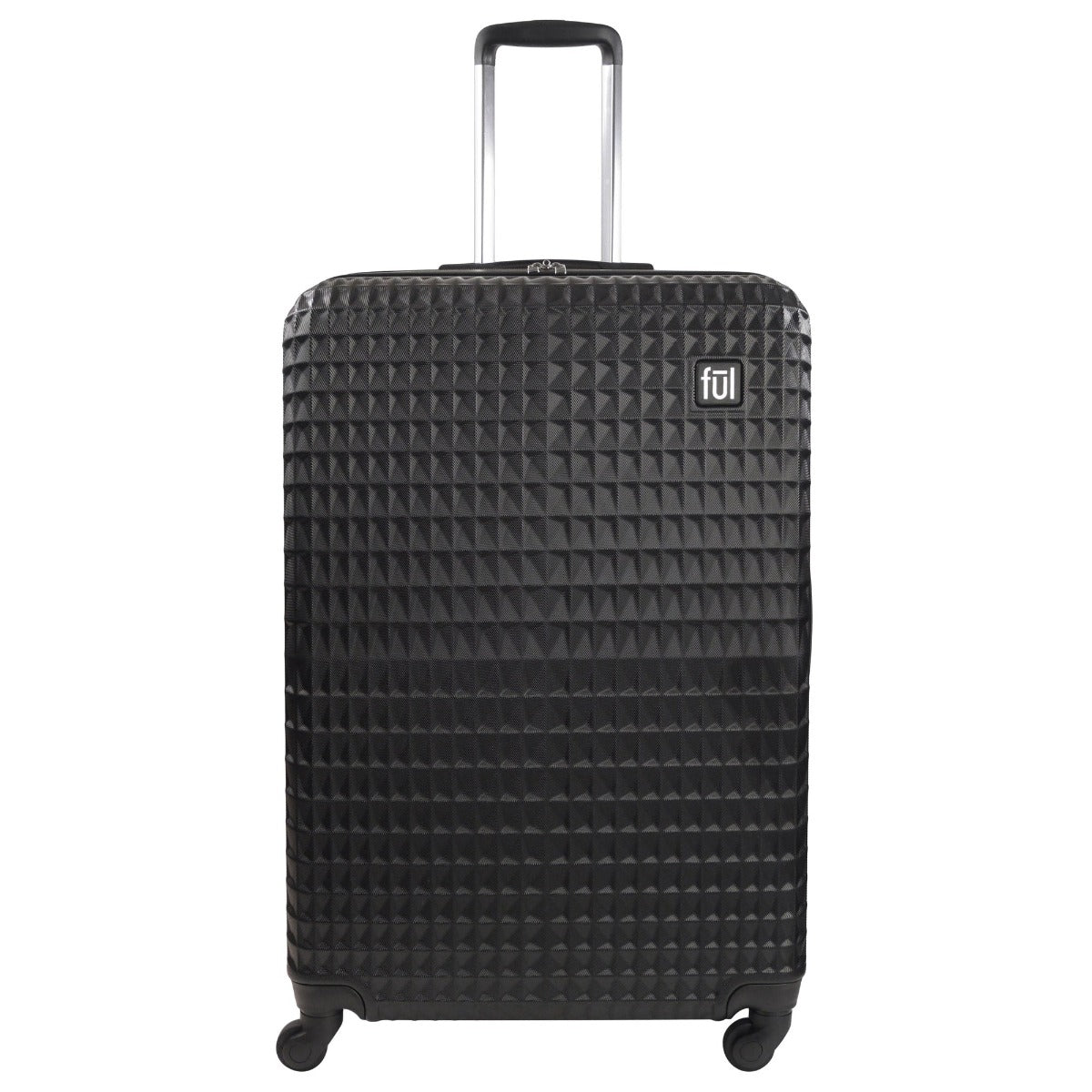 Ful Geo 31" hard sided spinner suitcase luggage black large checked bag