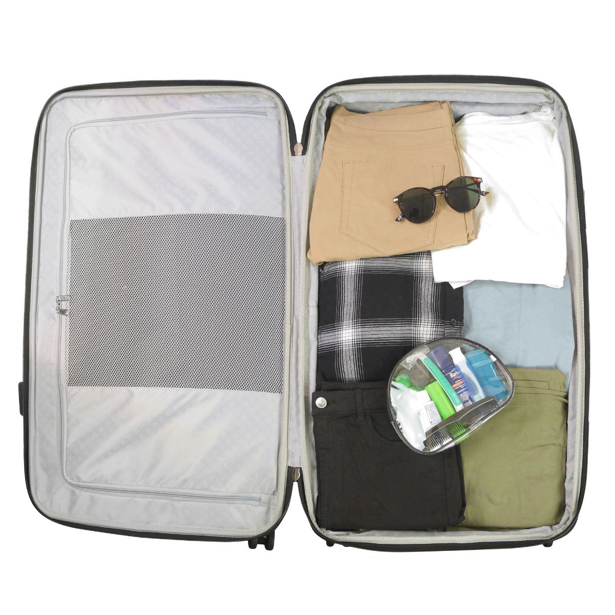 Escape Collection Pathfinder 32 inch Spinner Duffle Black Interior 2 inch expansion dual sections