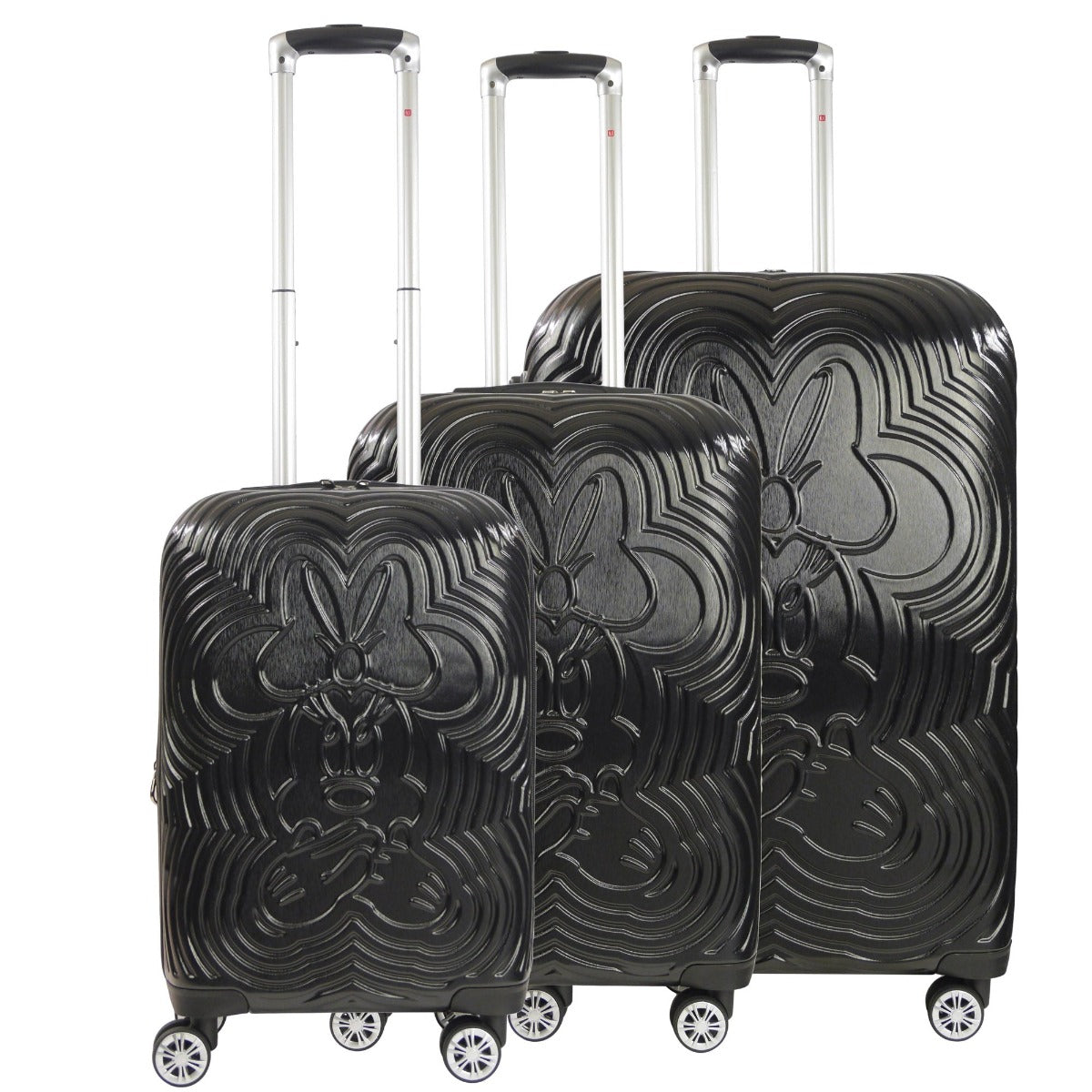 Disney Fūl Playful Minnie Mouse piece spinner suitcase Ful luggage set hard sided black
