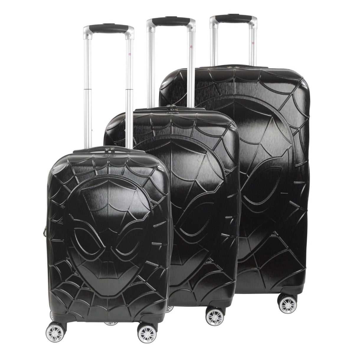 Marvel Spiderman Spinner Suitcase Luggage 3pc Set Black
