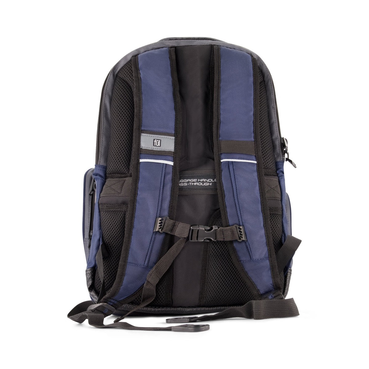 Big Easy Water Resistant 17" FŪL Laptop Backpack Navy Grey Black Shoulder Straps