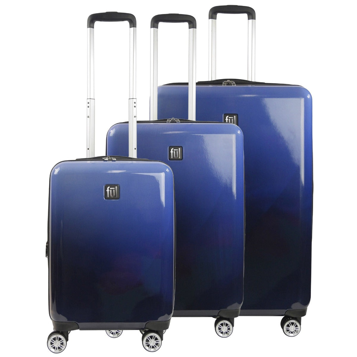 Ful Impulse Ombre Hard-sided Spinner Suitcases Luggage 3pc set, Blue