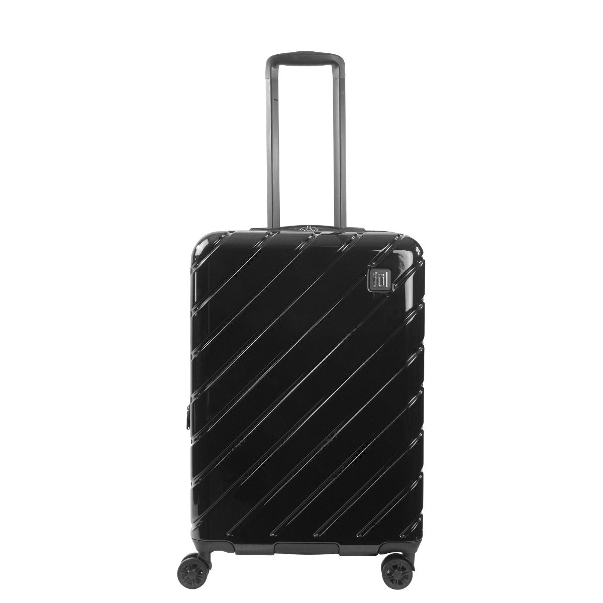 Velocity 27 inch hardside spinner suitcase black checked luggage Ful