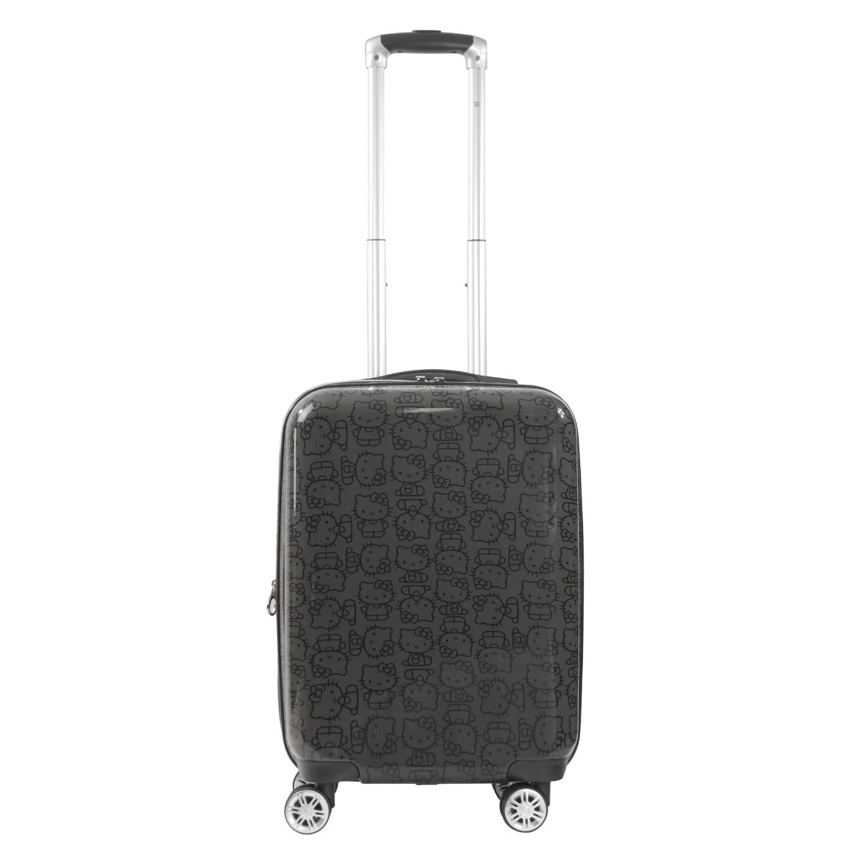Hello Kitty Pose All Over Print 22 inch Hardsided exterior Luggage Black Carry on Spinner Suitcase