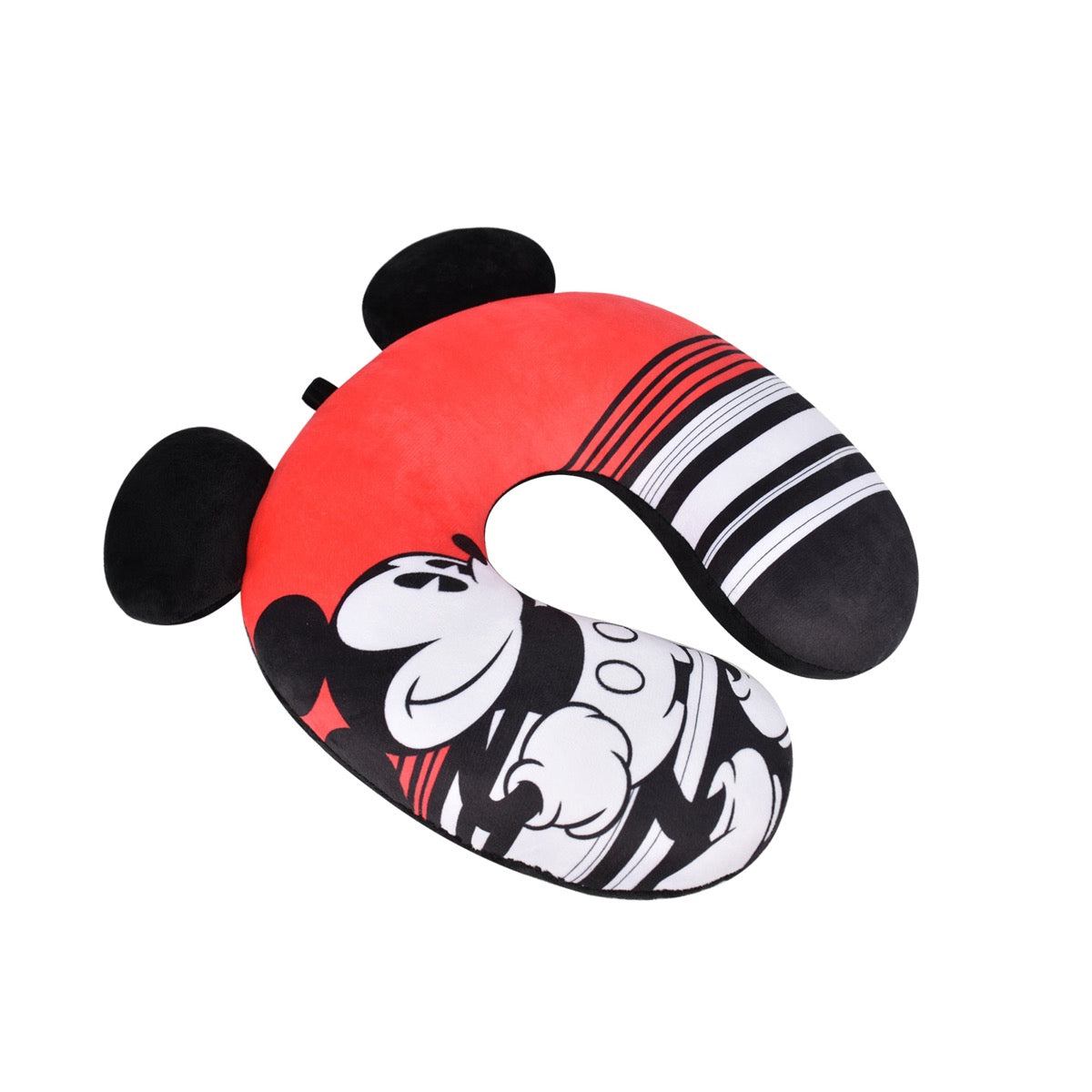 Disney Mickey Mouse stripes travel neck pillow red black white