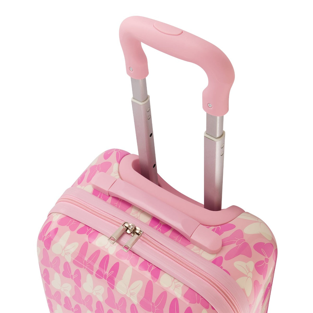 Disney Ful Minnie Mouse Bows Print Hardside Spinner Luggage - Pink 20.5 inch Carry On Kids Suitcase on Wheels
