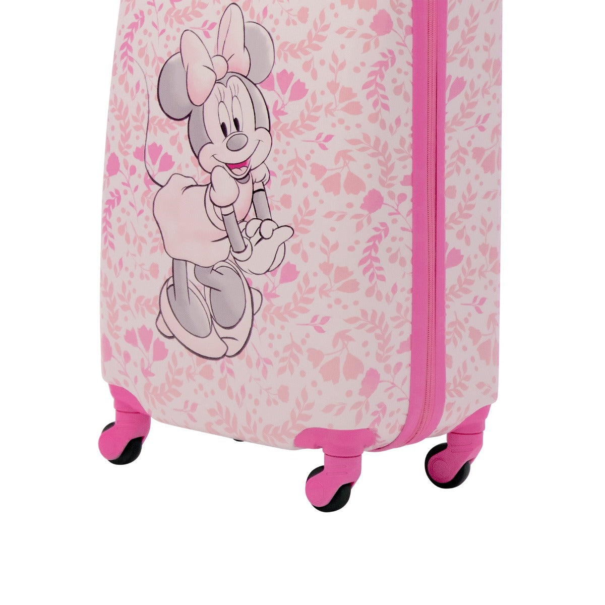 Disney Ful Minnie Mouse Floral Pink Hardside Spinner Luggage - 20.5" Carry On Kids Travel Suitcase