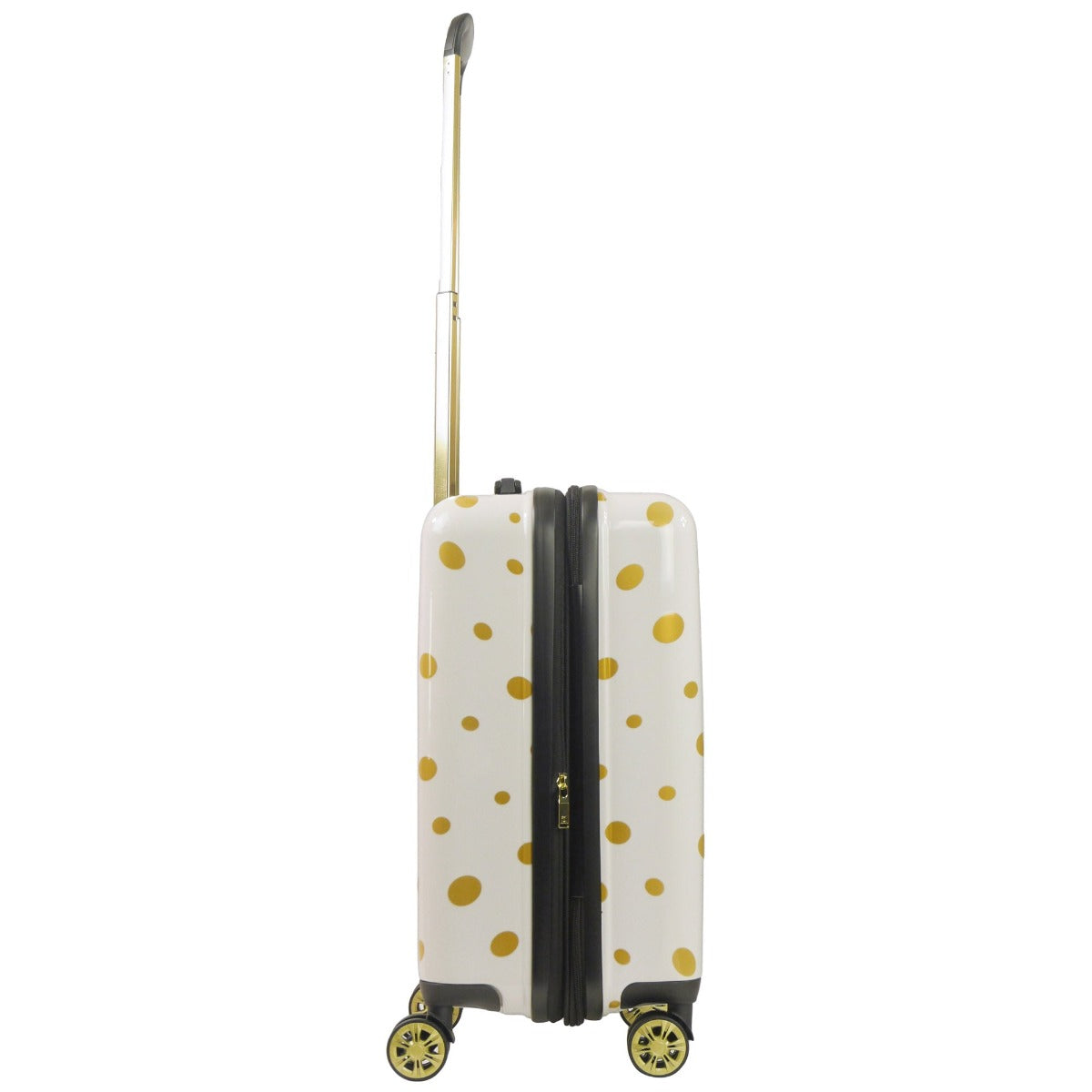 Ful Impulse Mixed Dots hardside spinner 22" carry-on luggage white gold suitcase