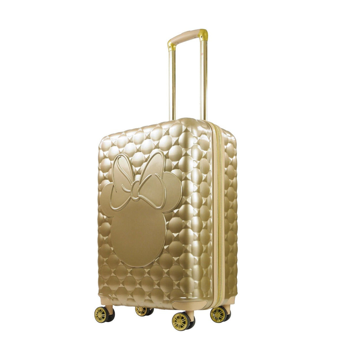 Disney Ful Minnie Mouse molded 25" spinner hard sided suitcase gold Fūl luggage