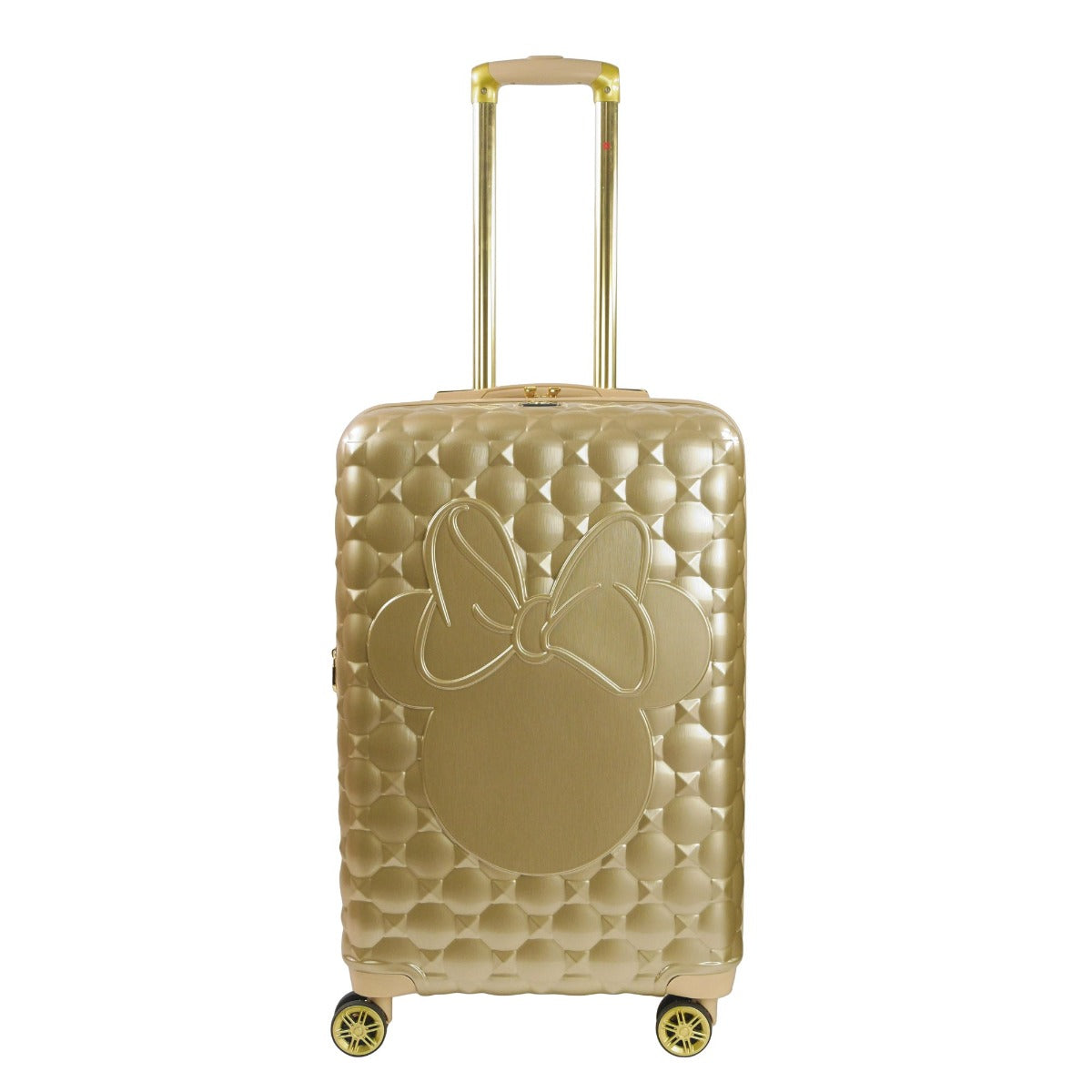Disney Ful Minnie Mouse molded 25" spinner hard sided suitcase gold Fūl luggage