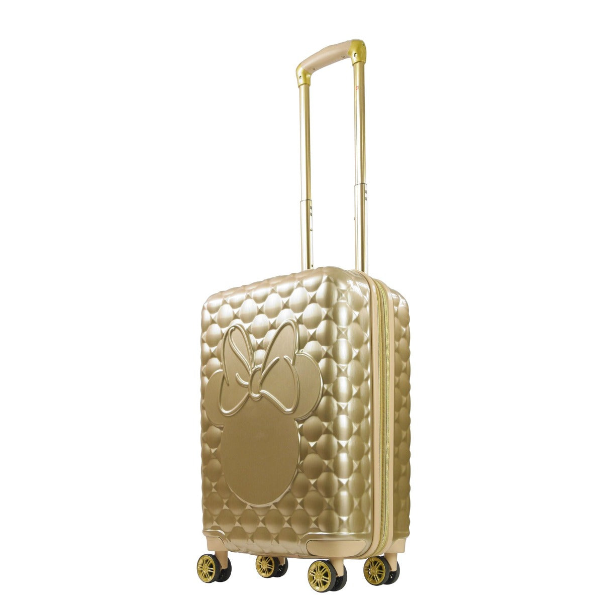 Disney Ful Minnie Mouse molded 21 inch spinner hard sided suitcase gold carry on Fūl luggage