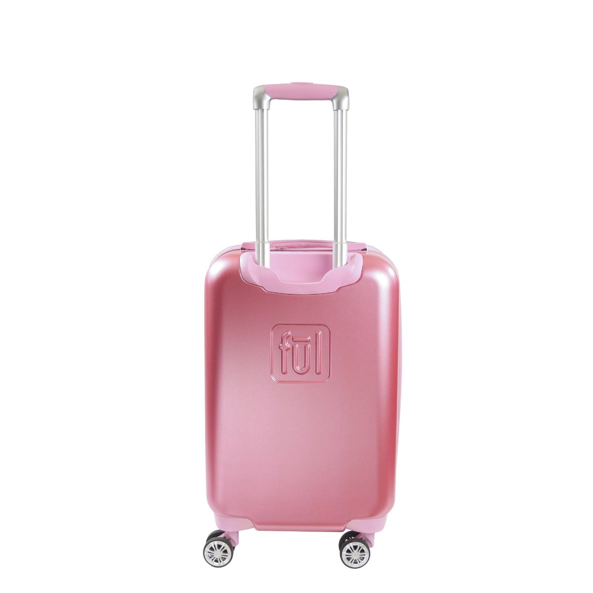 Hello Kitty x Ful 21" hard-sided spinner rolling carry-on luggage suitcase metallic pink