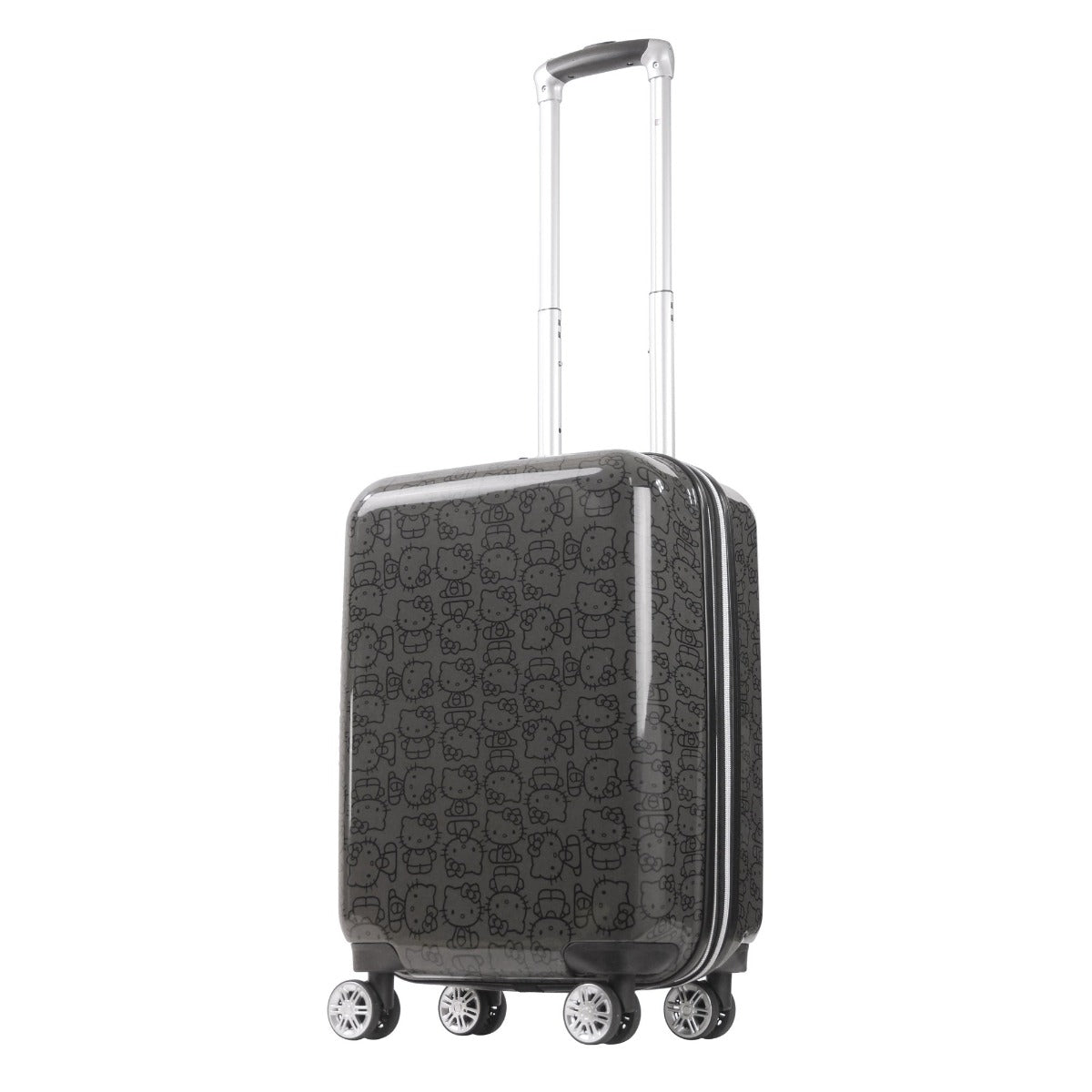 Hello Kitty Pose All Over Print 22" Hardsided Luggage Black Carry-on Spinner Suitcase