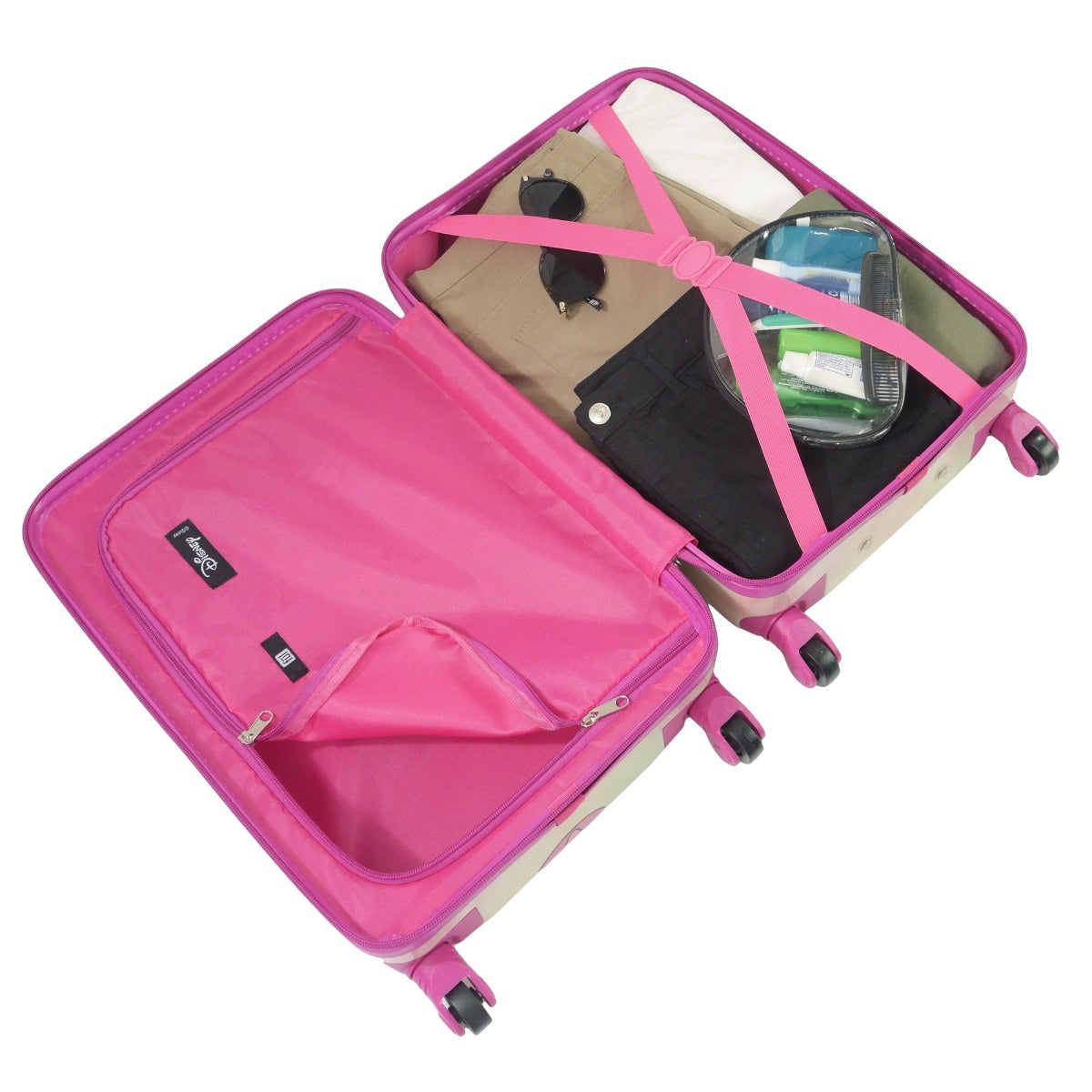 Ful Disney minnie mouse pastel kids 21" hardside spinner suitcase luggage - best travelling carry on luggage for kids