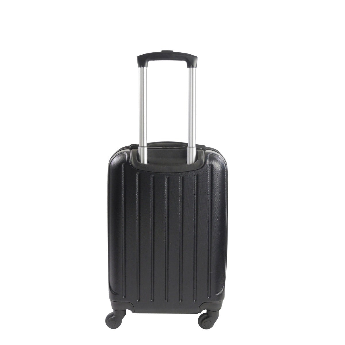 Pure 21-inch scratch resistant carry-on spinner suitcase affordable luggage in black