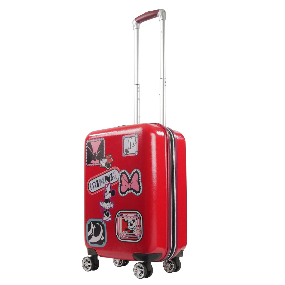 Disney Minnie Mouse Travel Patch 21" Carry-on Hard-sided Spinner Suitcase Luggage Red