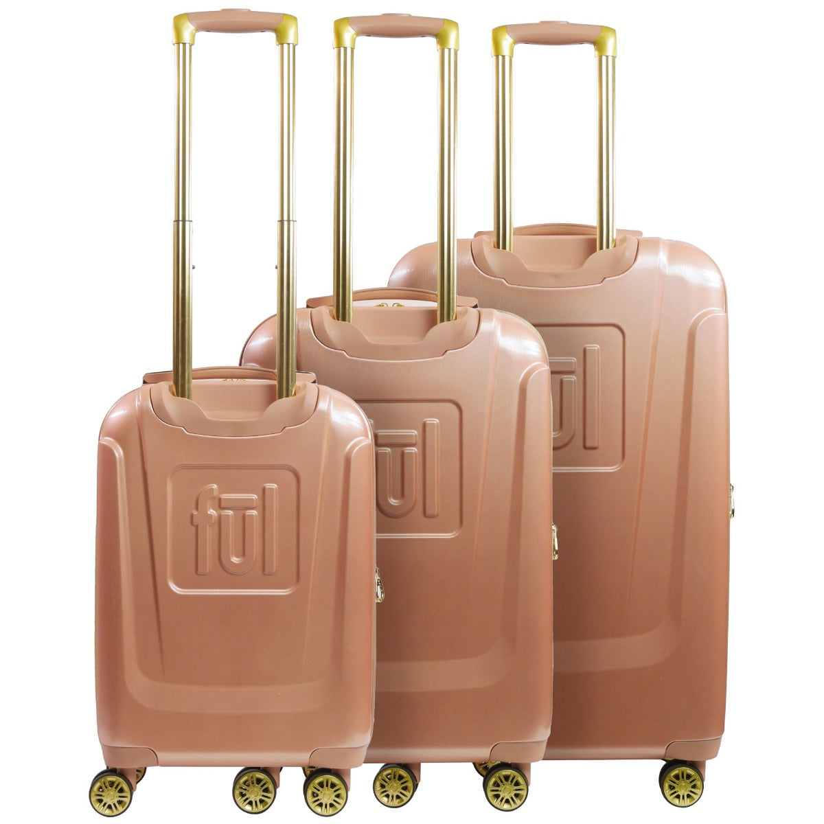 Disney Running Mickey Mouse 3 piece Luggage Hardsided Spinner Suitcase Set Rose Gold 22" 26" 30.5" Spinner Suitcase retractable handle