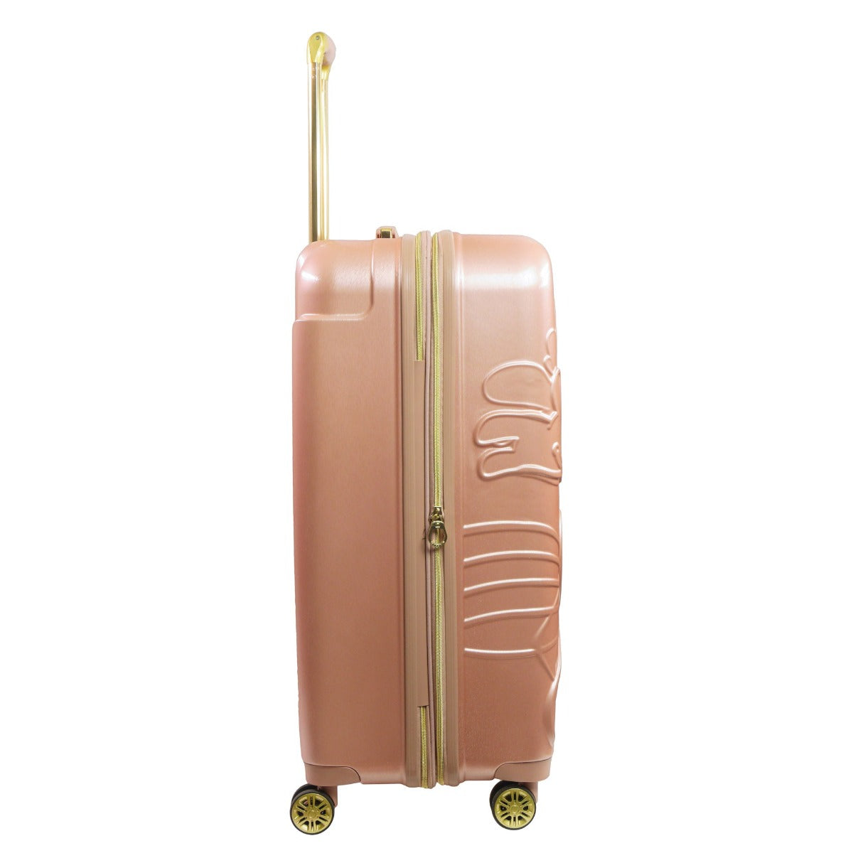 Disney Running Mickey 30.5" hardsided Spinner Luggage Rose Gold checked suitcase 2" expansion