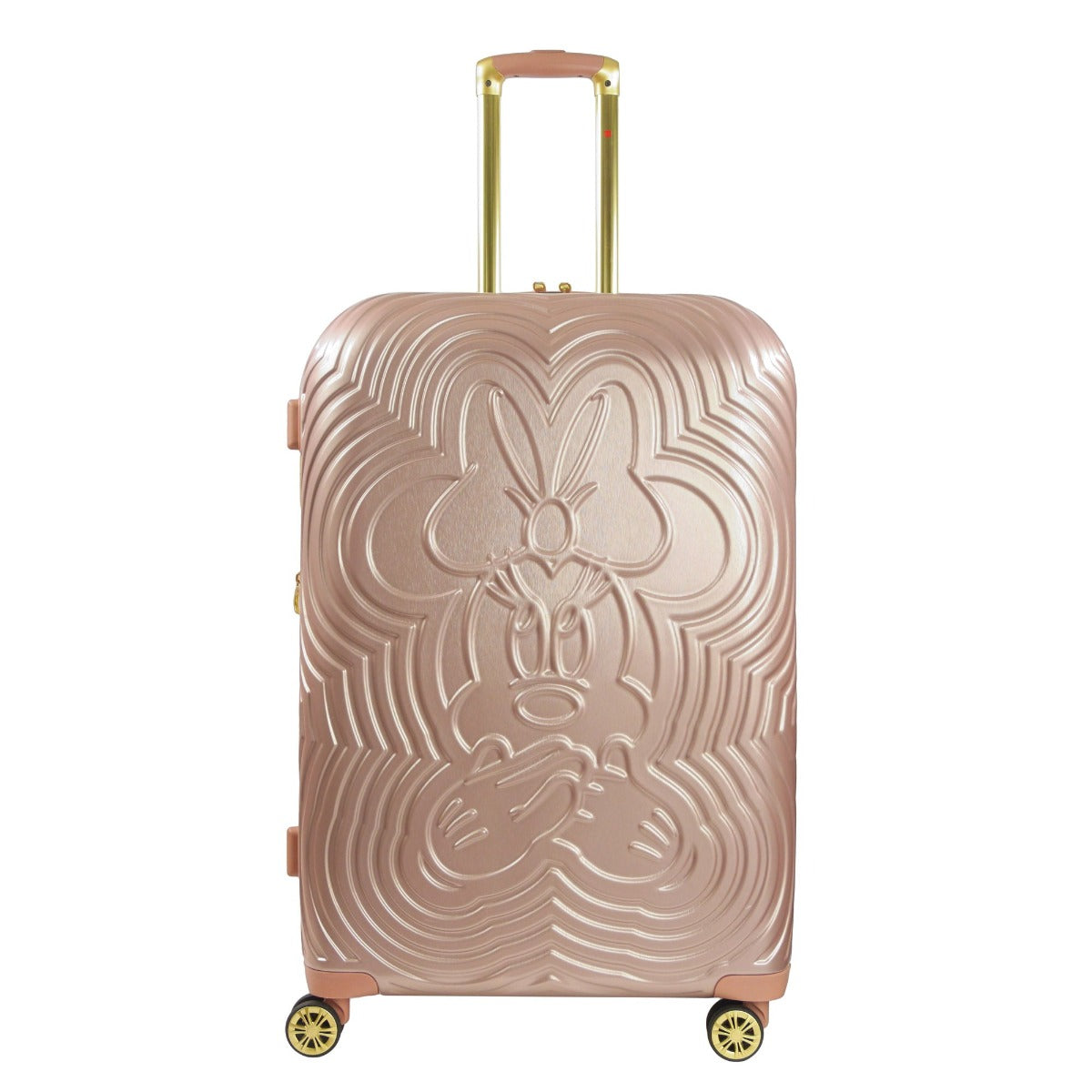 Disney Ful Playful Minnie Mouse 30.5 inch expandable hard sided spinner suitcase luggage check in rose gold