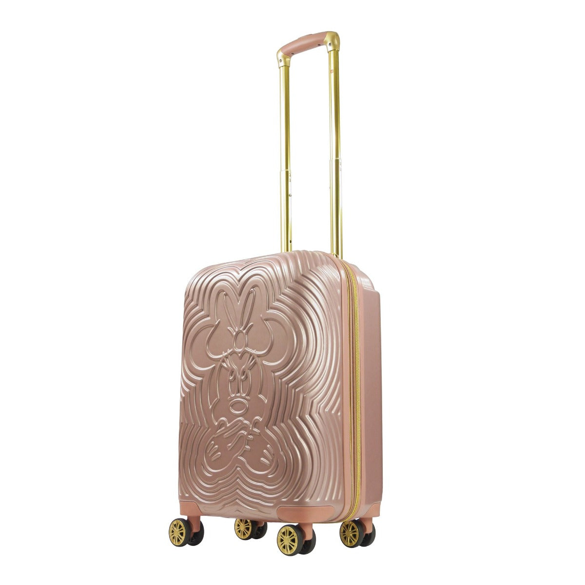 Disney Ful Playful Minnie Mouse 22" carry on expandable spinner suitcase hard sided luggage rose gold