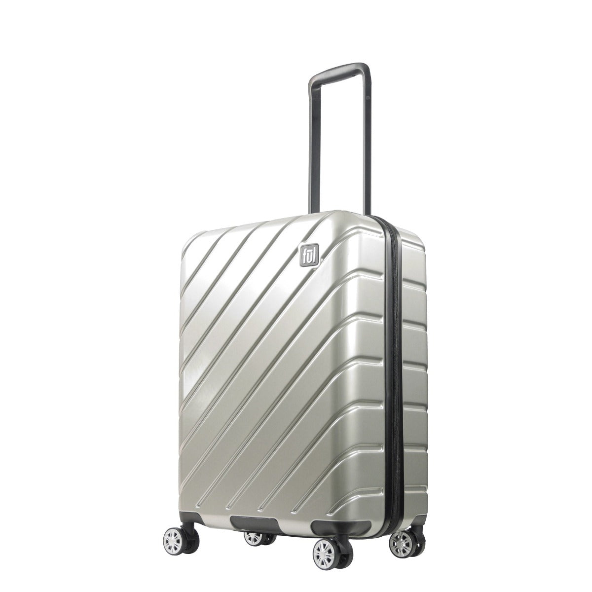 Ful Velocity 27" Expandable Silver Hardside Spinner Suitcase Luggage Check-in Bag